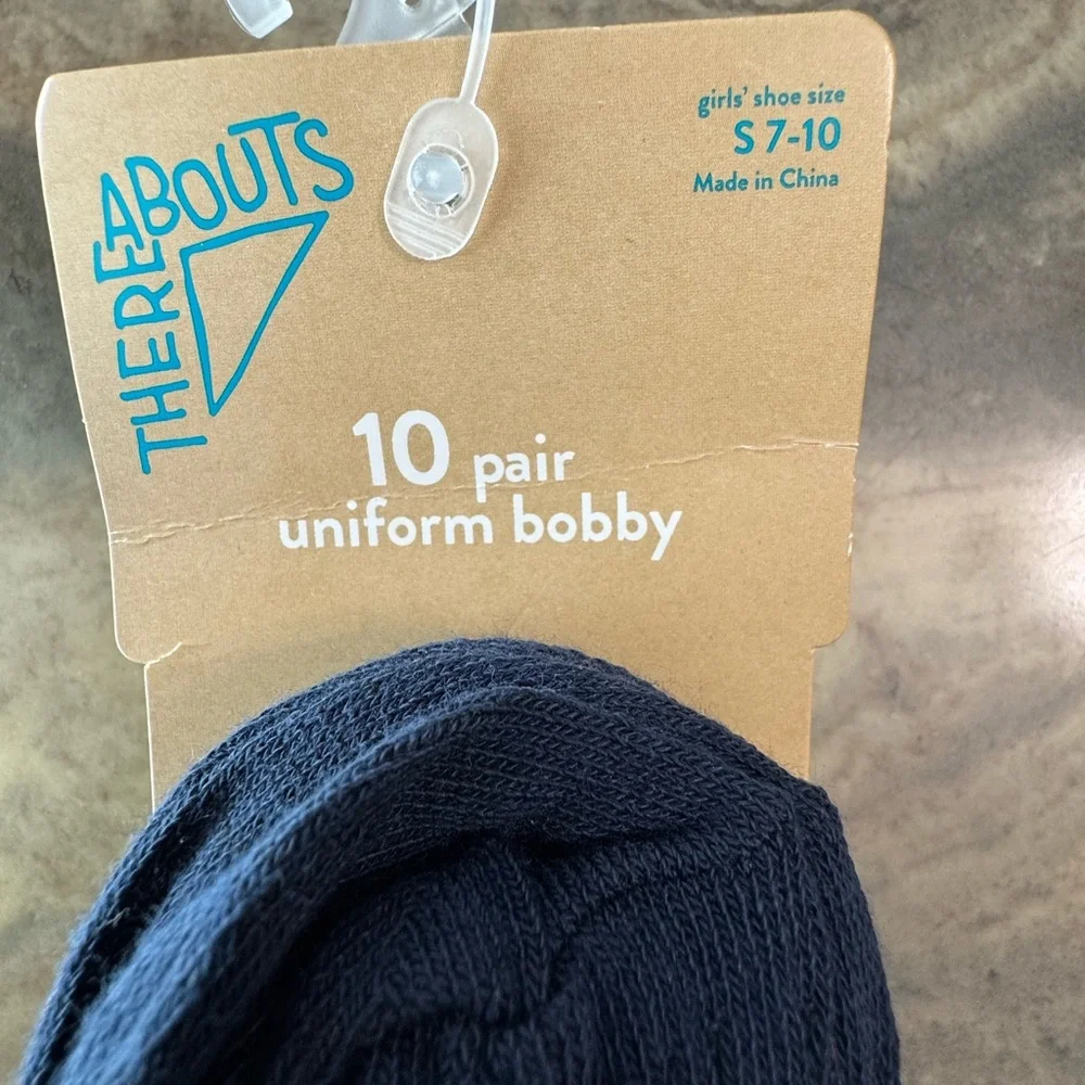 15 Pairs Girls Navy Uniform Socks Size S 7-10 NWT School